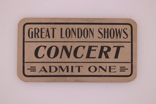 1903 Great London Shows Concert Admit One Ticket Vintage picture