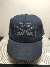 Fort Conchology 1867-1889, 4th Cavalry/10th Cavalry Truckers Hat Color Blue picture