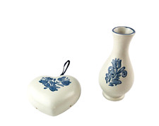 Pfaltzgraff Yorketowne Heart Pommander Potpourri Holder and 5