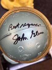 OOAK JOHN GLENN Signed Moon Model Commemorating Glenn's Orbit of Earth 2/20/62 picture