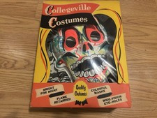 Vintage 1960s Collegeville Skeleton Halloween Costume Size L 11-14 New & Unused picture