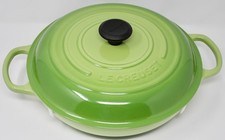 Le Creuset 3 1/2 Quart Braiser w/ Lid Palm Green - Retired - Color is Gorgeous picture