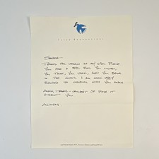 Vintage Alton Brown Signed Jayan Productions Letterhead Good Eats Food Network picture