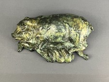 VTG Maitland-Smith Bronze Verdigris PIG SOW w/Piglets 10 1/2