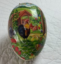 Vintage Large Easter Egg, Nestler, Germany, Eggs, Rooster, Chicks, Flowers picture