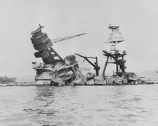 Pearl Harbor - USS Arizona Sinking 8x10 Glossy Photo Print WWII HT4136956 picture