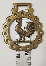 Horse Brass Harness Medallion Vintage Rooster - picture