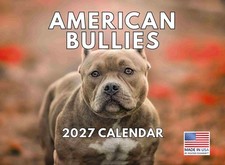 American Bully Dog Calendar 2027 Monthly Wall picture