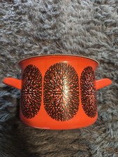 Vintage MCM Kaj Franck Finel Arabia Red Snowflake Enamel Pot Finland RARE picture