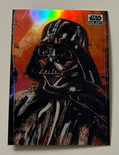 DARTH VADER Refractor #9 George Pratt CardArt 2021 Topps Chrome Star Wars Galaxy picture