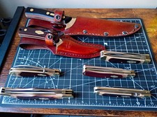 Old Timer Mixed Lot Pocketknives & Fixed Blade Knives, Sheaths, Saw, SS picture