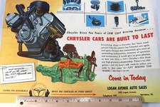 Vintage Chrysler Spitfire 6 Firepower V8 Engines Advertising Pamphlet 1953 picture