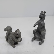 2 Beautiful Vintage1970's Miniature Kangaroo/Squirrel Rare Hard to Find Figurine picture