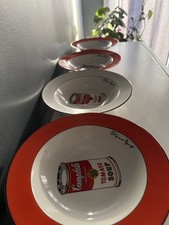 Four Andy Warhol 9 Inch Bowls Campbell Condensed Tomato Soup by Block picture