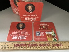 🔥(20) Beer Coasters Dos Equis XX Most Interesting Man Bar Coaster lot picture