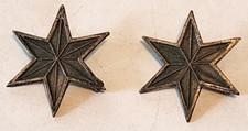 Pair Vintage Sterling Silver General Stars Cook Co Elgin picture