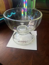 Serendipity 3 NYC Footed Glass Souvenir Ice Cream Bowl—Frozen Hot Chocolate—Dish picture