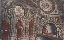 Capuchin Crypt Rome Italy Skulls Bones Monks Catacombs Capello 1930s Postcard picture