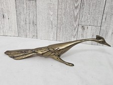 Vintage Mid Century Brass Roadrunner Figurine MCM Decor Bird Paperweight picture