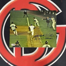Mookie Wilson New York Mets Signed 8X10 World Series Photo Autographed Steiner picture