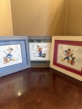 Disney 2016 EPCOT Flower Garden Festival Passholder Prints Set of 3 Framed picture