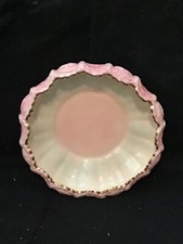 ANTIQUE COALPORT SHELL MOTIF PORCELAIN BOWL pink & gold Pitkin & Brooks picture