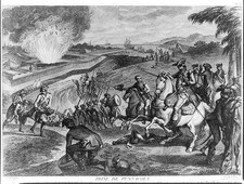 Pensacola Florida 1781 Spanish Capture of Pensacola Battle Scene Engraving picture