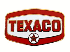 Vtg Texaco Star Oil & Gas Station Logo Enamel Barlow Lapel Pin NOS New 1970s picture