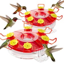 Birdream Modular Hummingbird Feeder 12oz 4 Troughs 12 Ports, Clear Plastic Red picture