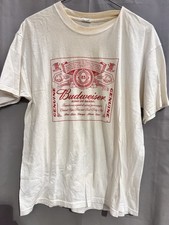 Hanes Budweiser King of Beers vintage label graphic t-shirt Size XL Y2K BR2148 picture