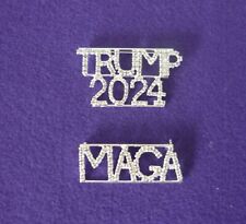 2 Rhinestone Trump Pins, Set of 
