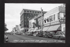 Mason City Iowa IA 1940s RPPC Home Trust, Kresge, Abels, Engler Drug, Damons, ++ picture