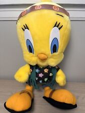 VINTAGE 1998 LOONEY TOONS TWEETY BIRD  HIPPIE PEACE AND LOVE PLUSH TOY 11