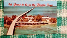 POST CARD SEVEN MILE BRIDGE OVER PIGEON KEY IN FLORIDA KEYS FLORIDA picture