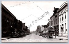 K69/ Fort Madison Iowa RPPC Postcard c1940s G Street Lampe Drug Store 463 picture