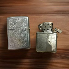 Vintage 1977 Zippo Lighter VENETIAN ARABESQUE used condition without monogram picture