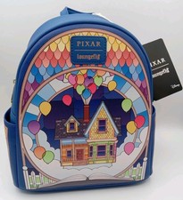 Loungefly Disney Pixar Up House Stained Glass Backpack NEW Release picture