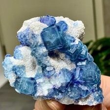 122G Natural  Morandi blue-green Fluorite Mineral Sample/Fujian picture