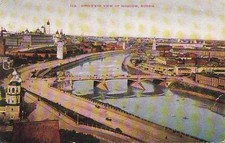 Postcard Bird's Eye View Moscow Russia picture