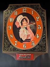 1974 Coca Cola Wall Clock Battery Vintage Coke USA Made Betty old coke soda picture
