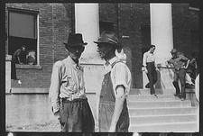 Campton Kentucky 1940 Farm Security Administration Men on Courthouse Steps picture
