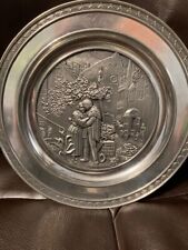 Retro Vintage SKS Zinn 95% Pewter Wall Hanging Plate Made in West Germany 9.5” picture