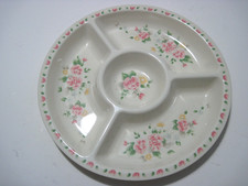 PFALTZGRAFF TEAROSE MELAMINE VEGETABLE / CHIP & DIP TRAY BY EURITA RESTON LLOYD picture
