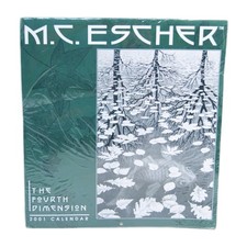 M.C. Escher Wall Calendar - The Fourth Dimension 2001 SEALED - Reusable in 2029 picture