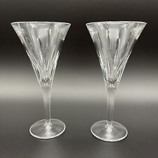 Waterford Water Goblets London Wine Glasses Fluted Crystal 8-3/8” picture