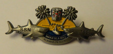 USS HONOLULU SSN-718 SUBMARINE INSIGNIA / BADGE - ANTIQUE SILVER 3D  (NUMBERED) picture