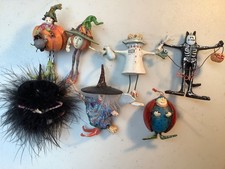 KRINKLES Patience Brewster HALLOWEEN 7 mini ornaments preowned frog spider witch picture