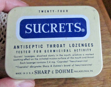 Vintage Sucrets Lozenges Tin-Nice Condition. picture