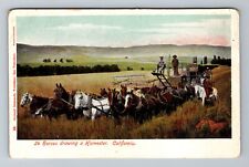 Harvester CA-California, Horses Drawing, Scenic, Vintage Postcard picture