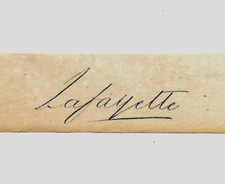Marquis de Lafayette Autograph Reprint On Genuine Original Period 1780s Paper  picture